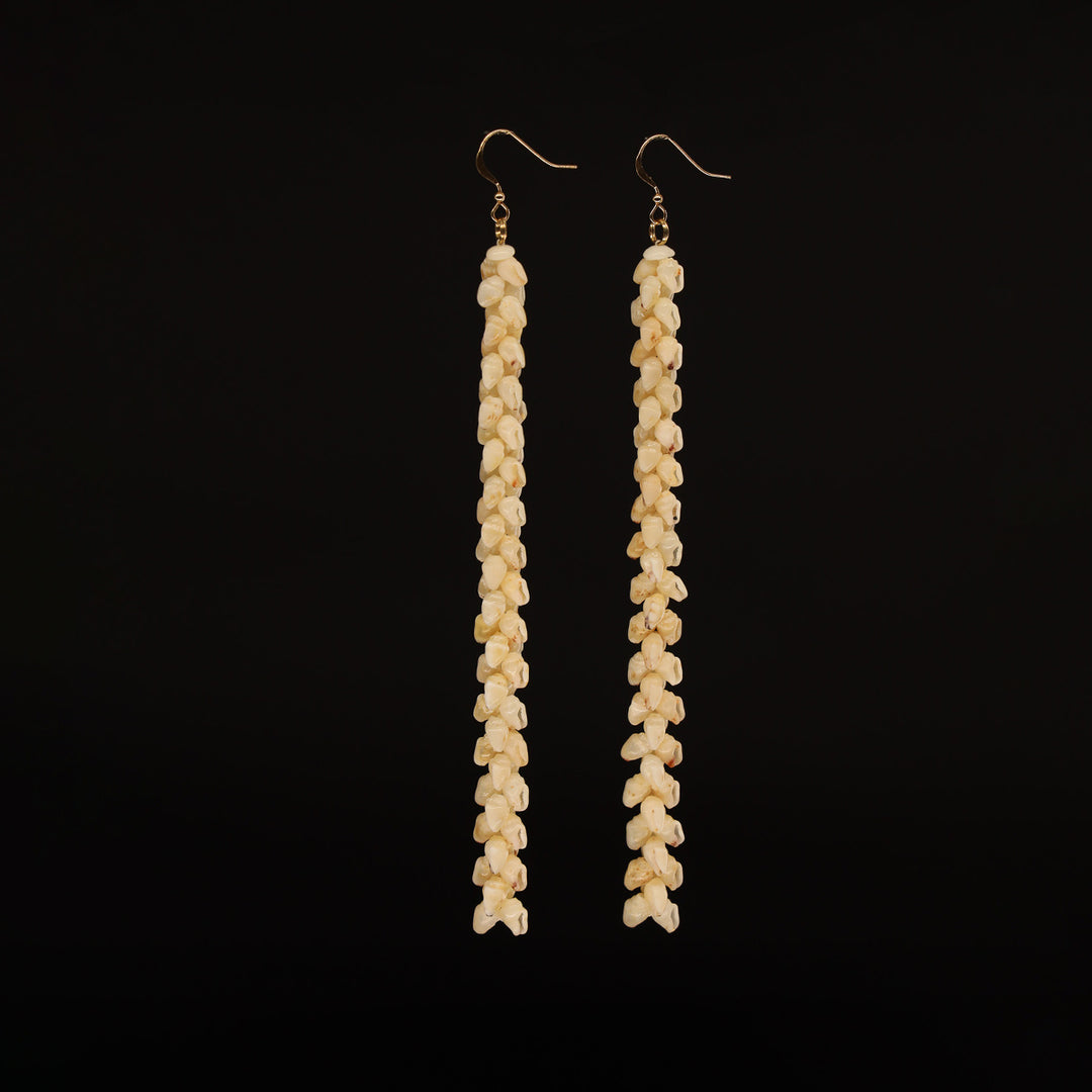 5" Niʻihau Shell Earring | Momi | Pīkake
