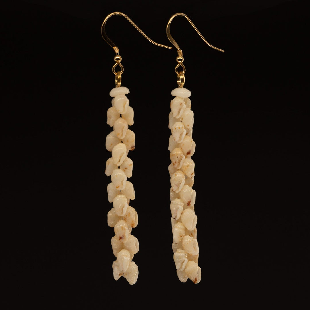 2.25" Niʻihau Shell Earring | Momi | Poepoe