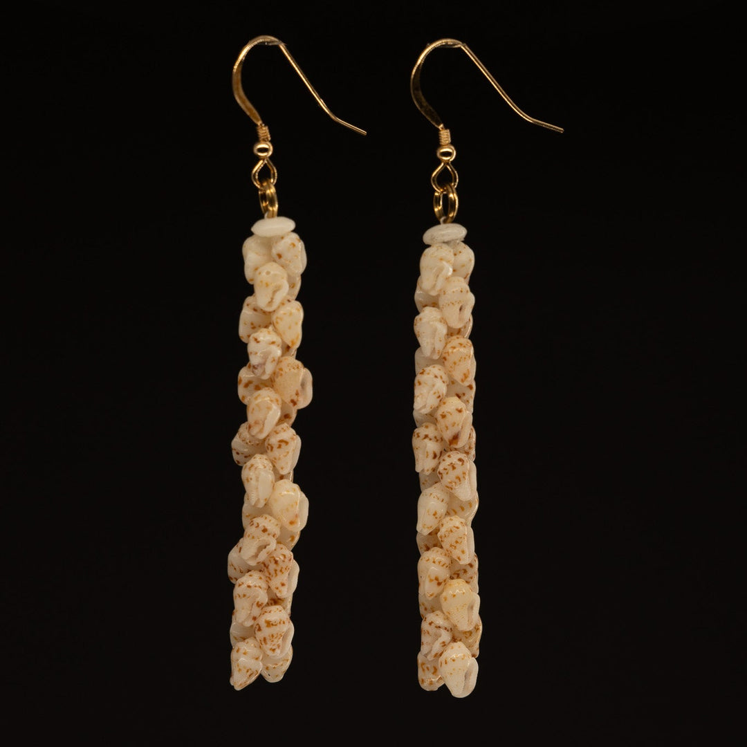 2.25" Niʻihau Shell Earring | Momi | Poepoe