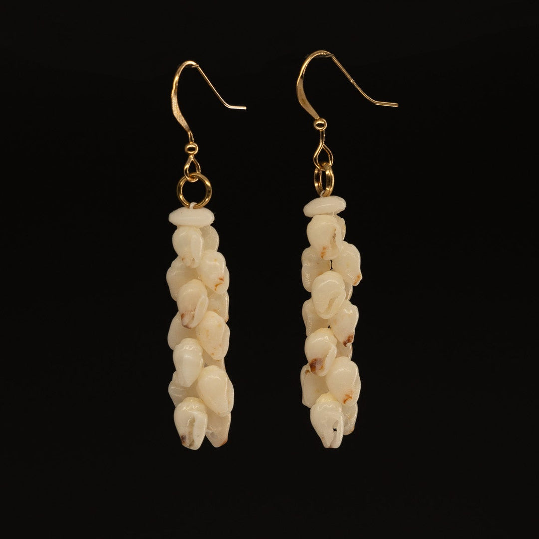 1.25" Niʻihau Shell Earring | Momi | Poepoe