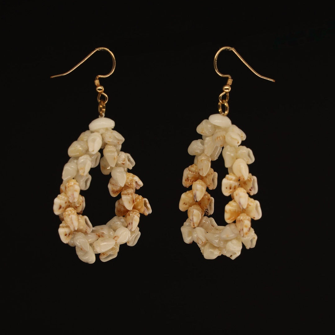1.75" Niʻihau Shell Earring | Momi | Pīkake