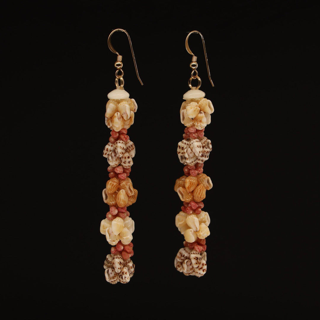 2.5" Niʻihau Shell Earring | Crown Flower*